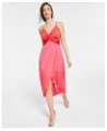 Twist-Front Two-Tone Midi Dress Pink Lemonade Combo $52.32 Dresses