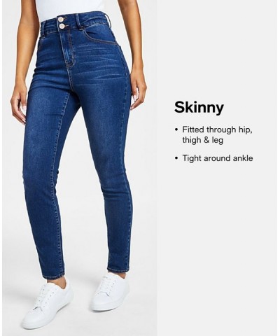 Women's Perfect Skinny Exposed Button Blue $17.73 Jeans