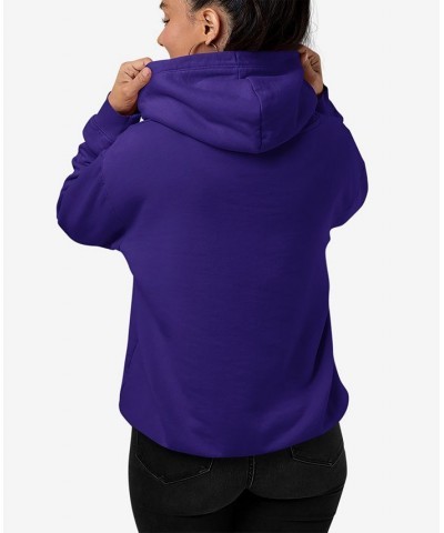 Women's Grim Reaper Word Art Hooded Sweatshirt Purple $30.00 Sweatshirts