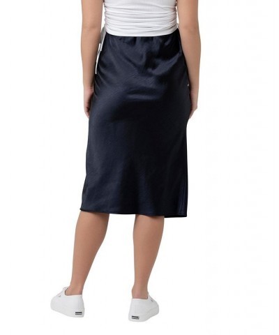 Lexie Satin Midi Skirt Navy $41.08 Skirts