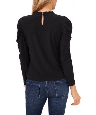 Women's Mock-Neck Long-Sleeve Knit Top Rich Black $33.18 Tops