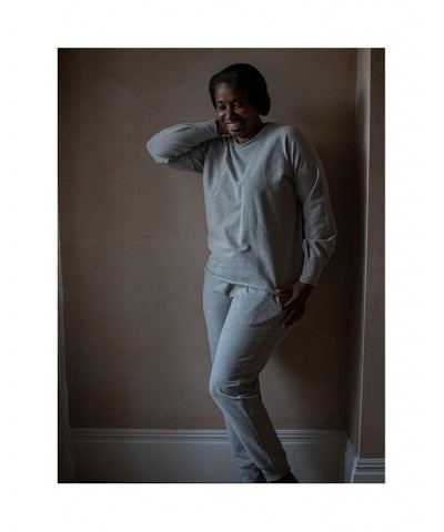 Women's Maternity Organic Cotton Tracksuit Trouser Gray $35.70 Pants