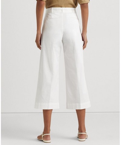 Women's Micro-Sanded Twill Belted Wide-Leg Pants White $77.50 Pants