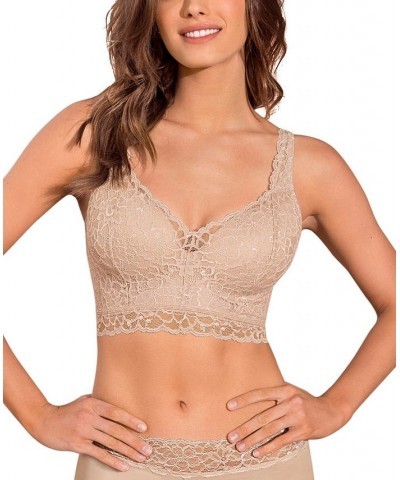 Women's Luxe Lace Underwire Smoothing Bustier Tan/Beige $29.25 Bras