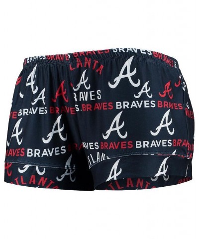 Women's Navy Atlanta Braves Flagship Allover Print Top and Shorts Sleep Set Navy $24.75 Pajama