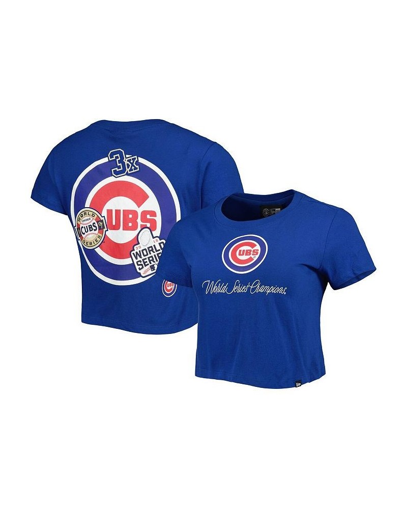 Women's Blue Chicago Cubs Historic Champs T-shirt Blue $26.78 Tops