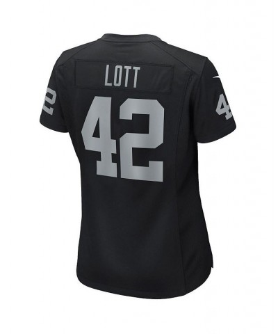 Women's Ronnie Lott Black Las Vegas Raiders Game Retired Player Jersey Black $60.20 Jersey