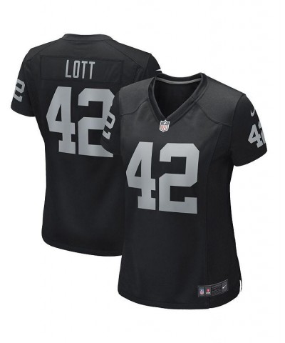 Women's Ronnie Lott Black Las Vegas Raiders Game Retired Player Jersey Black $60.20 Jersey