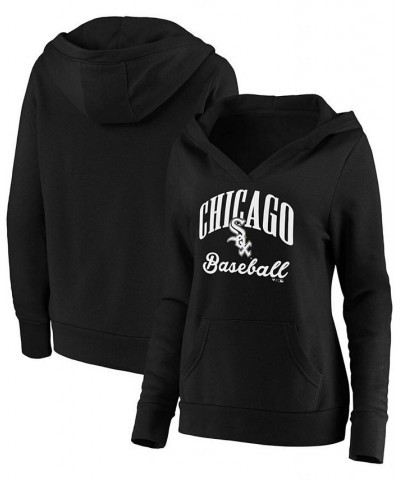 Plus Size Black Chicago White Sox Victory Script Crossover Neck Pullover Hoodie Black $37.60 Sweatshirts