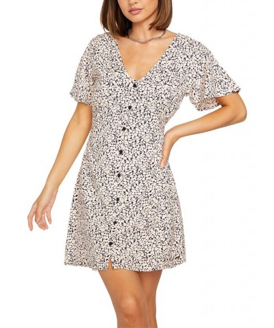 Juniors' Poppin Stone Flutter-Sleeve Dress Melon $35.70 Dresses