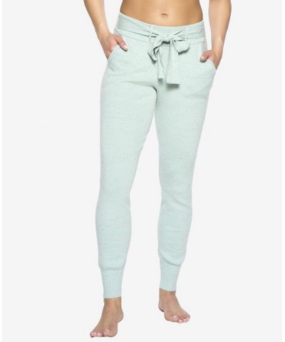 Voyage Textured Sweater Knit Lounge Jogger Pants Blue Haze $34.56 Pants