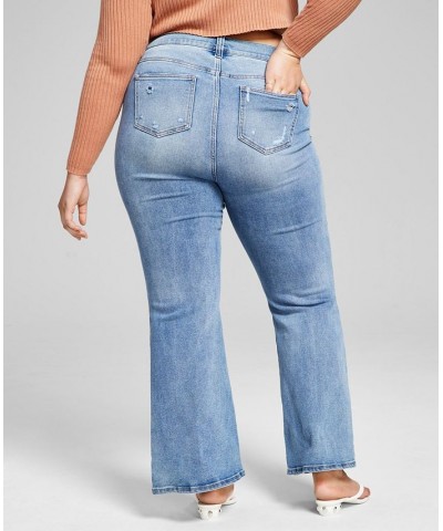 Trendy Plus Size Ripped Flare-Leg Jeans Off Limits $13.80 Jeans