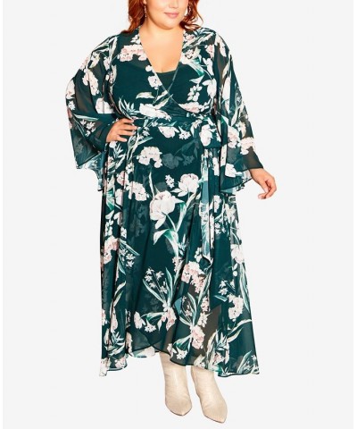 Trendy Plus Size Fleetwood Print Maxi Dress Multi $65.33 Dresses