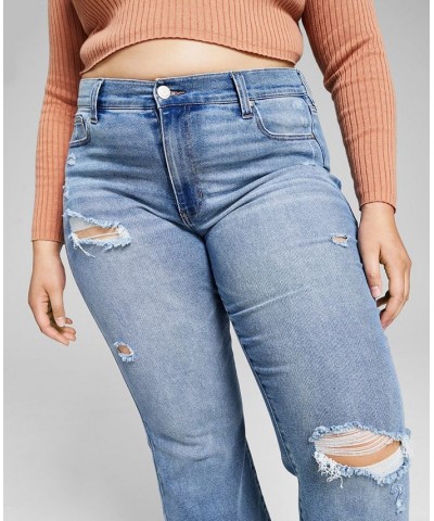 Trendy Plus Size Ripped Flare-Leg Jeans Off Limits $13.80 Jeans