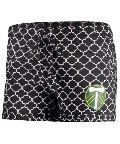 Women's Black and White Portland Timbers Slumber Ruffle Shorts and Tank Top Sleep Set Black, White $31.89 Pajama