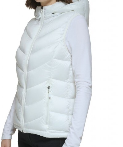 Women's Packable Hooded Puffer Vest Dark Claret $16.40 Coats