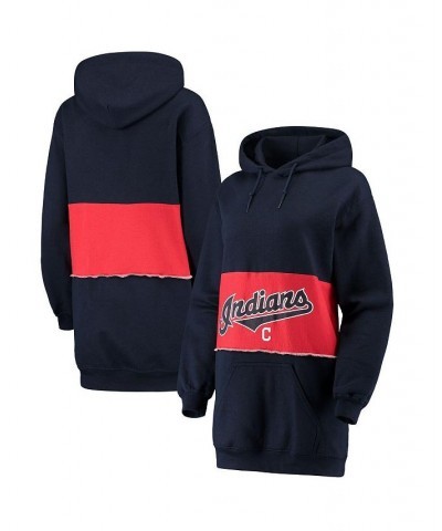 Women's Navy Cleveland Indians Hoodie Sweatshirt Dress Navy $40.49 Dresses