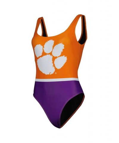 Women's Orange Clemson Tigers One-Piece Bathing Suit Orange $30.55 Swimsuits