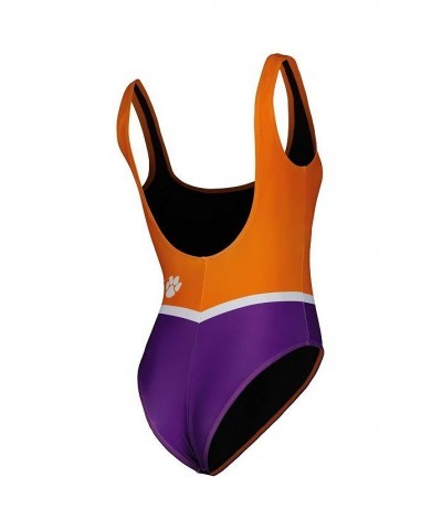 Women's Orange Clemson Tigers One-Piece Bathing Suit Orange $30.55 Swimsuits