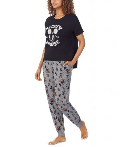 Women's Mickey Mouse Printed Short-Sleeve Pajama Shirt Yellow $8.98 Sleepwear