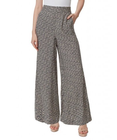 Women's Shaye Floral-Print Flared Pants Blue $28.74 Pants