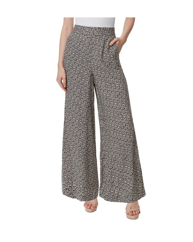 Women's Shaye Floral-Print Flared Pants Blue $28.74 Pants