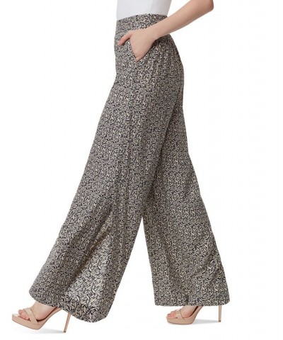 Women's Shaye Floral-Print Flared Pants Blue $28.74 Pants