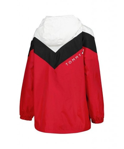 Women's Black Red Chicago Blackhawks Staci Half-Zip Windbreaker Jacket Black, Red $63.45 Jackets