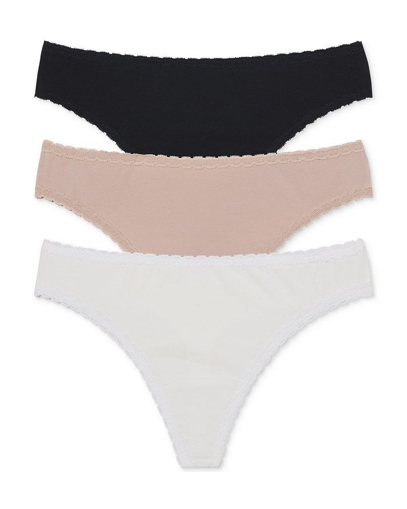 Women's 3-Pk. Adorned Thong Underwear 371211MP Multi $25.52 Panty