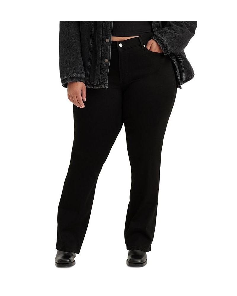 Trendy Plus Size 415 Classic Bootcut Jeans Soft Black $28.00 Jeans