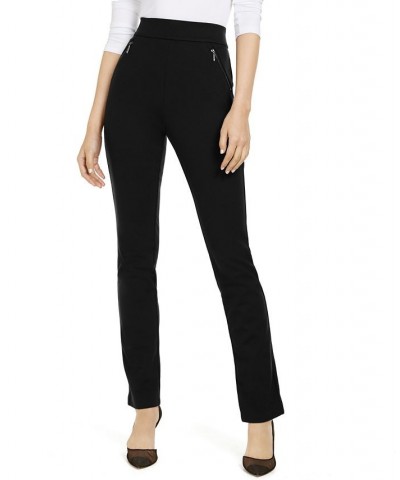 Petite High-Rise Zip-Pocket Pants Deep Black $23.06 Pants