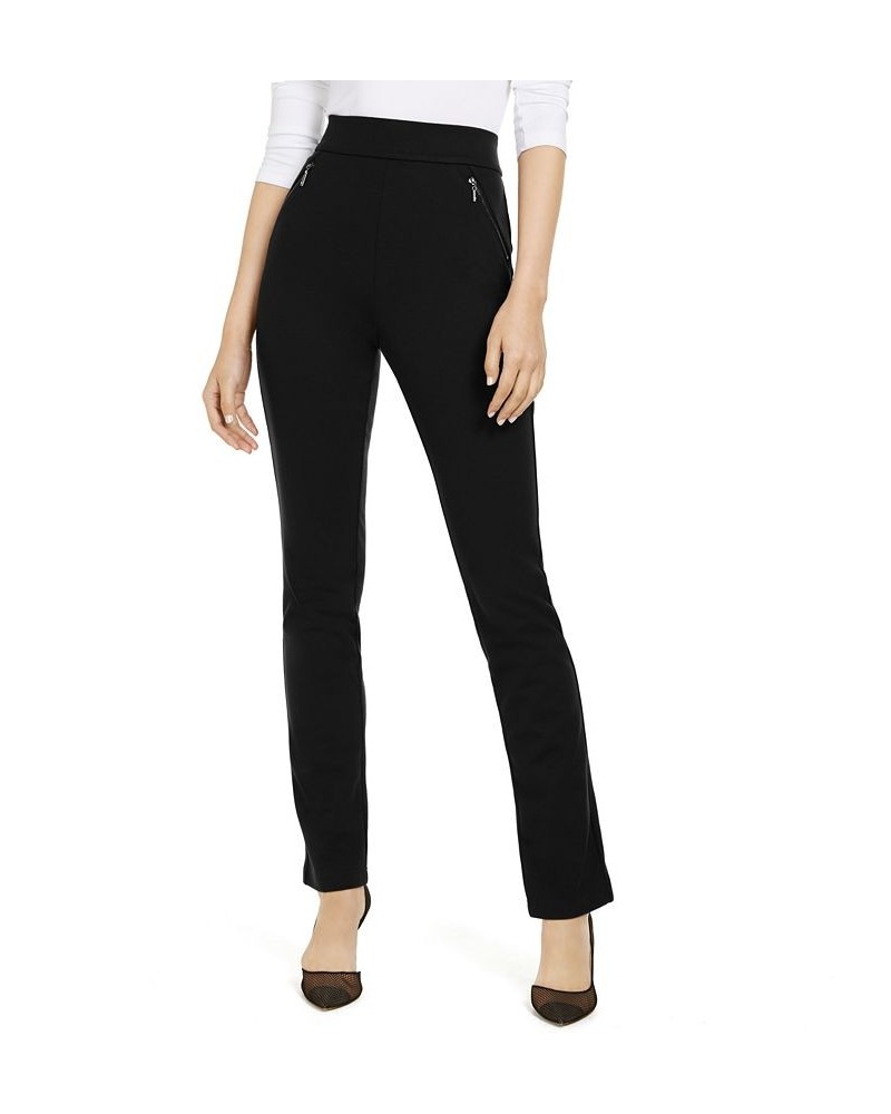 Petite High-Rise Zip-Pocket Pants Deep Black $23.06 Pants