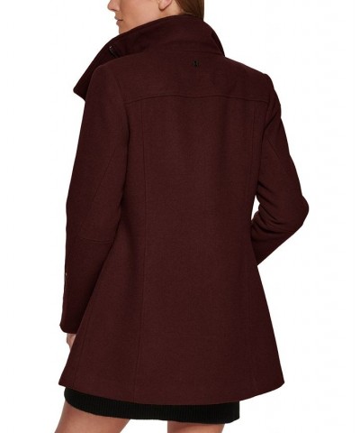 Women's Asymmetric Zipper Coat Purple $84.00 Coats