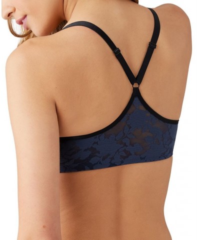 Women's Shadow Scene Front Close Push-Up Bra 958268 Blue $15.04 Bras