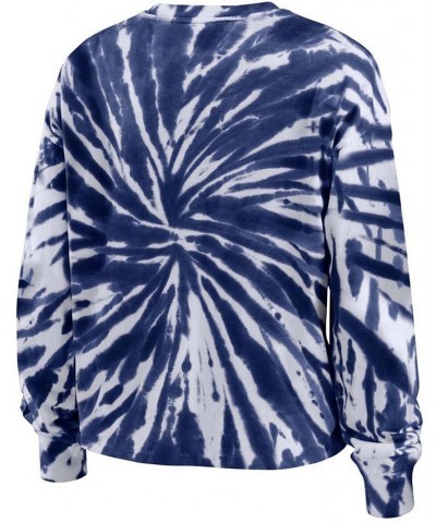 Women's Navy Tennessee Titans Tie-Dye Long Sleeve T-shirt Navy $28.59 Tops