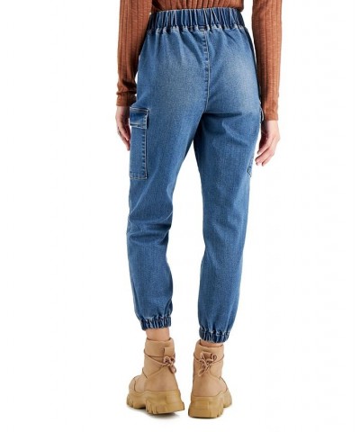 Petite Demin Cargo Joggers Medium Wash $19.75 Jeans