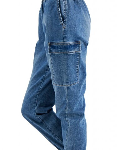 Petite Demin Cargo Joggers Medium Wash $19.75 Jeans