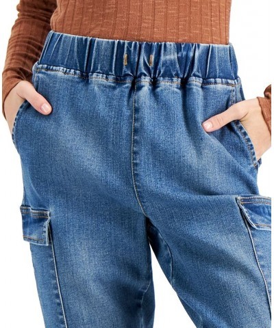 Petite Demin Cargo Joggers Medium Wash $19.75 Jeans