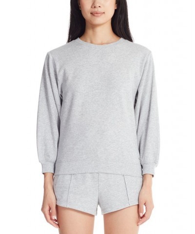 Marc New York Women's Performance 3/4 Puff Sleeve Pullover Top Gray $19.07 Tops