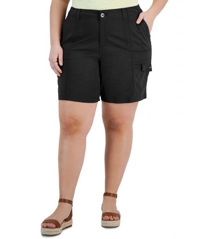 Plus Size Split-Neck Top & Shorts Deep Black $19.60 Shorts