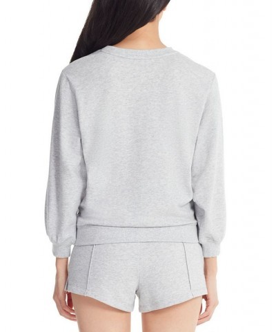 Marc New York Women's Performance 3/4 Puff Sleeve Pullover Top Gray $19.07 Tops