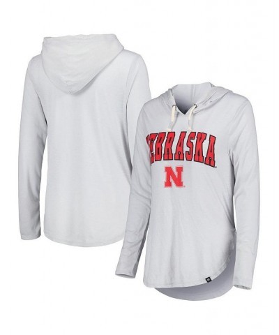 Women's Heathered Gray Nebraska Huskers Core Cora Campus Hoodie Long Sleeve T-shirt Heathered Gray $30.79 Tops