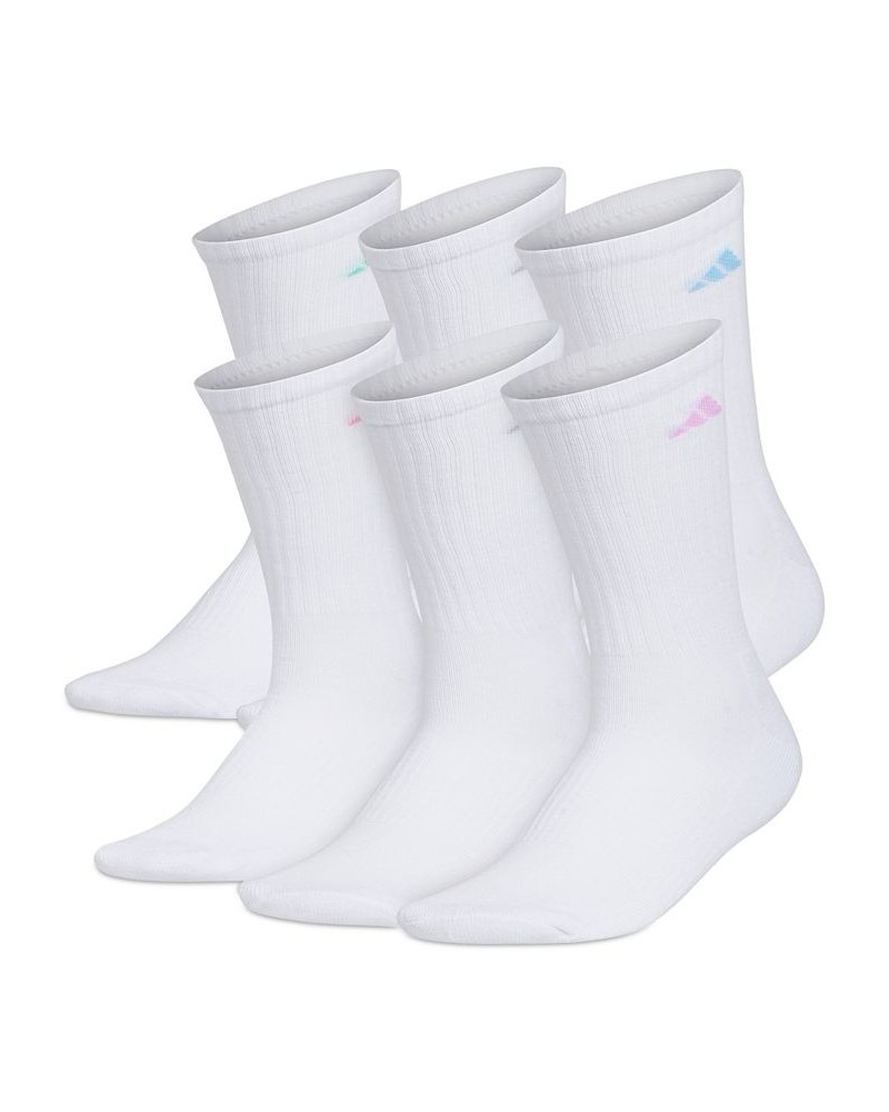 Women's 6-Pk. Athletic Cushioned Crew Socks White/clear Sky Blue/bliss Lilac Purple $12.00 Socks