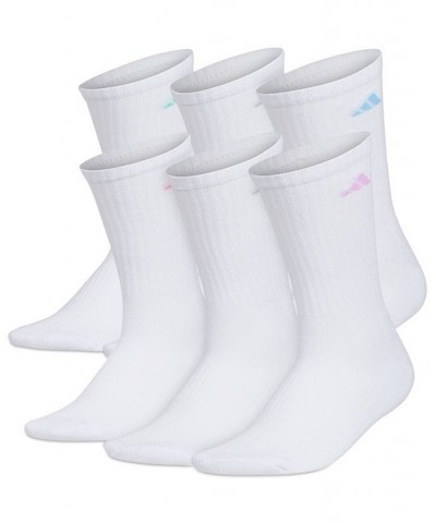 Women's 6-Pk. Athletic Cushioned Crew Socks White/clear Sky Blue/bliss Lilac Purple $12.00 Socks