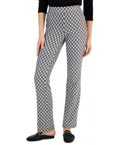 Women's Metallic Chevron Pull-On Bootcut Pants Anne Black/anne White $27.76 Pants