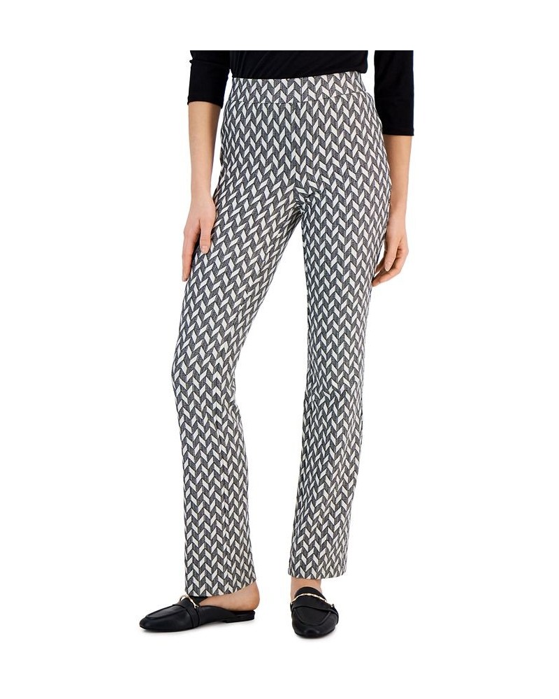 Women's Metallic Chevron Pull-On Bootcut Pants Anne Black/anne White $27.76 Pants