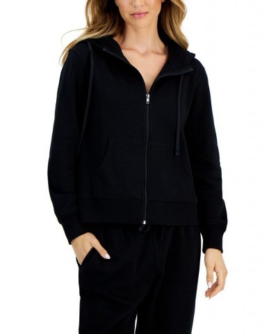 Petite Fleece Full-Zip Jacket Black $16.08 Jackets