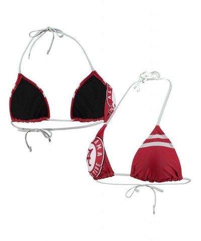 Women's Crimson Alabama Crimson Tide Wordmark Bikini Top Crimson $23.09 Swimsuits