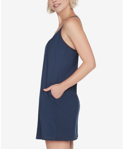 Women's GO STRETCH Strappy Racerback Active Dress Blue $21.20 Dresses