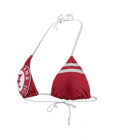 Women's Crimson Alabama Crimson Tide Wordmark Bikini Top Crimson $23.09 Swimsuits